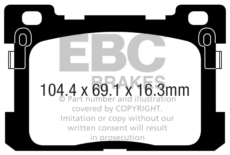 EBC 2017+ Genesis G90 5.0L Ultimax2 Rear Brake Pads UD1976 UD1976 Photo - Primary