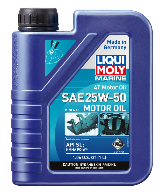 LIQUI MOLY 1L Marine 4T Motor Oil 25W50 22508 22508 Photo - out of package