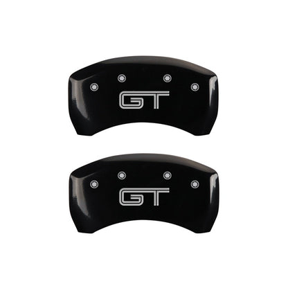 MGP Rear set 2 Caliper Covers Engraved Rear GT Black finish silver ch 10010RMGTBK 10010RMGTBK Photo - Primary