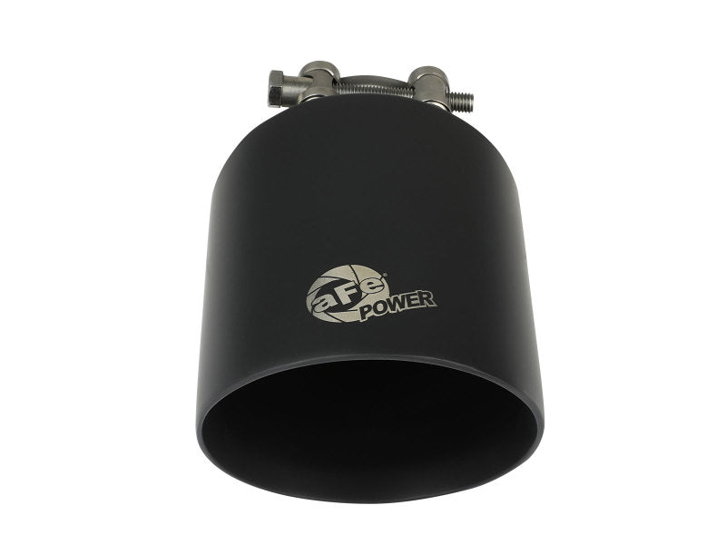 aFe Takeda 304 SS Clamp-On Exhaust Tip 2.5in. Inlet / 4.5in. Outlet / 7in. L - Black 49T25454-B072 49T25454-B072 Photo - Unmounted