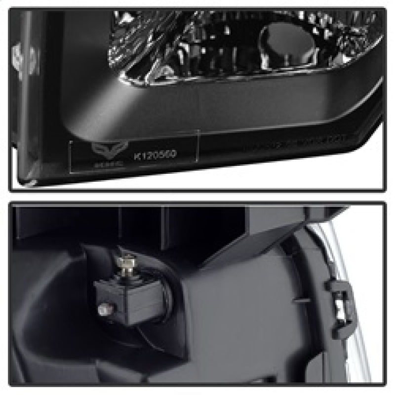 SPYDER Xtune Ford F150 09-14 Projector Headlights Halogen Model Only LED Halo Black PRO-JH-FF15009-CFB-BK 9032226 9032226 Photo - Unmounted