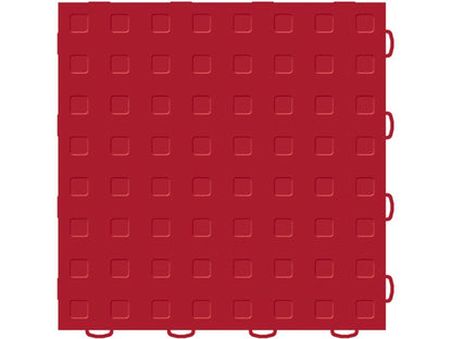 WeatherTech TechFloor 12in x 12in Solid Floor Tile w/ Raised Squares - Red 51T1212SS RD 51T1212SS RD Photo - Primary