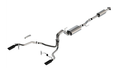 Borla F-150 2021 2.7L/3.5L 4dr CC SB EC STB Lar/KingR/Plnm/LTD 3/2.25 SRE CB Touring BLK CHR Tips 140862BC 140862BC User 1