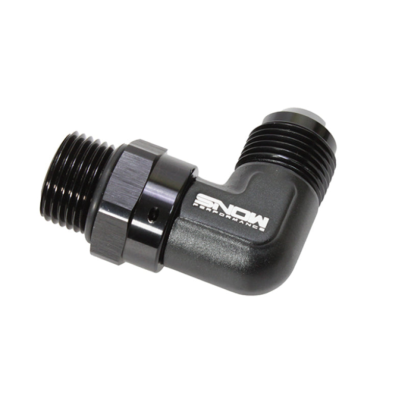 Snow Performance 10 ORB to -12 AN 90 Degree Swivel Fitting (Black) SNF-61012 SNF-61012 Photo - Primary