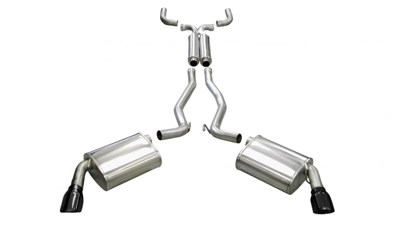 Corsa Performance 10-14 Chevrolet Camaro Coupe SS 6.2L V8 Auto Black Sport Cat-Back + XO 14952BLK Photo - Primary