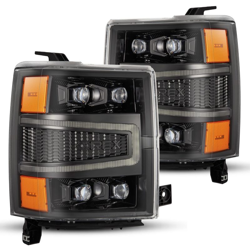AlphaRex 04-15 Chevy 1500 NOVA-Series LED Proj Headlights Alpha BL w/Activ Light/Seq Signal & SB DRL 880241 880241 Photo - Primary