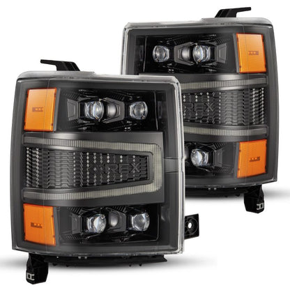 AlphaRex 04-15 Chevy 1500 NOVA-Series LED Proj Headlights Alpha BL w/Activ Light/Seq Signal & SB DRL 880241 880241 Photo - Primary