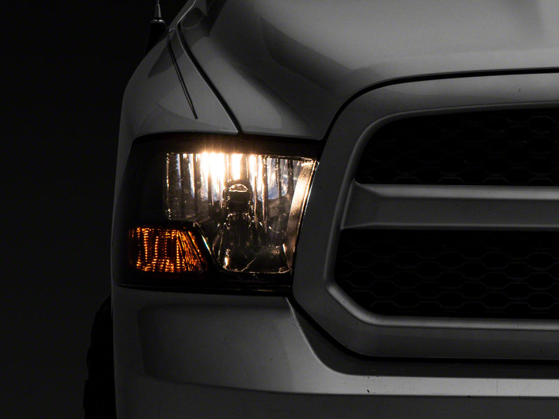 Raxiom 09-18 Dodge RAM 1500 Axial OEM Rep Headlights w/ Single Bulb- Chrome Housing (Smoked Lens) R118019 R118019 Photo - Primary