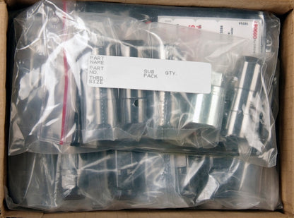 McGard 8 Lug Hex Install Kit w/Locks (Cone Seat Nut / Duplex) 9/16-18 / 7/8 Hex / 2.5in. L - Black 84844 84844 Photo - in package