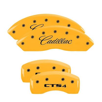 MGP 4 Caliper Covers Engraved Front Cadillac Rear CTS4 Yellow Finish Black Char 2005 Cadillac CTS 35010SCT4YL 35010SCT4YL Photo - Primary