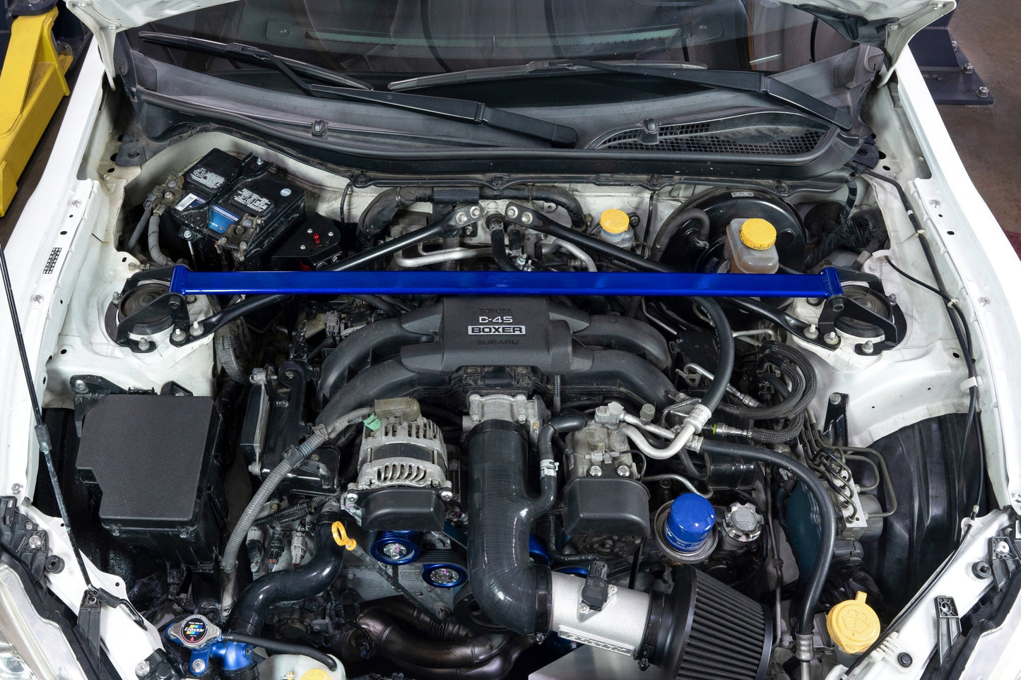 HPS Performance Front Strut Bar 2022-2025 Toyota GR86 ZN8, Blue 42-121BL