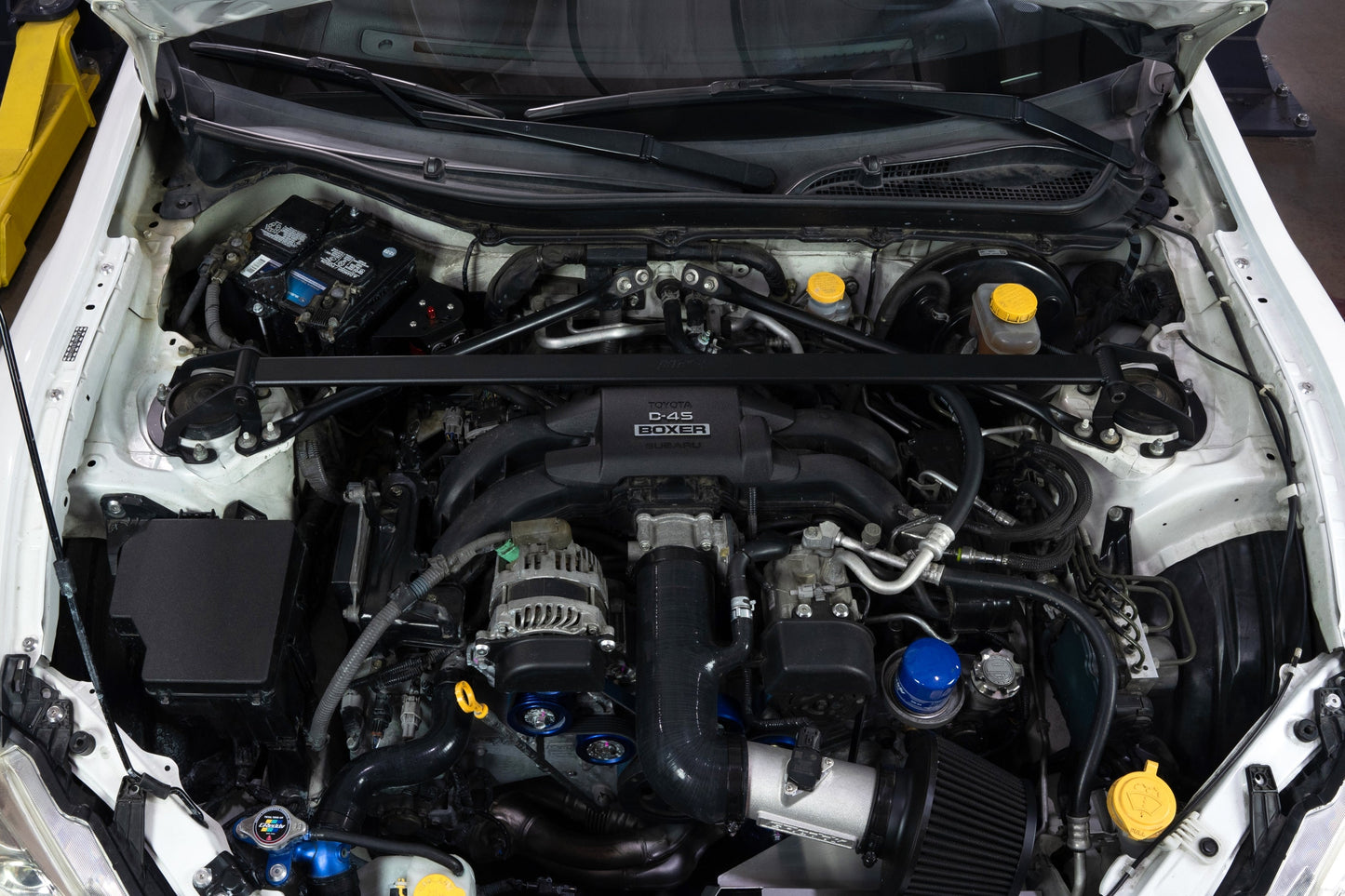 HPS Performance Front Strut Bar 2013-2016 Scion FRS ZN6, Black 42-121WB