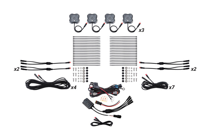 Diode Dynamics RGBW Rock Light Installer Kit w/Controller (12-pack) DD7748C DD7748C Photo - Primary