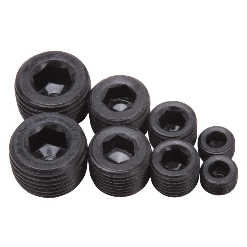 Edelbrock Fittings, Pipe Plug Kit, Internal Allen Head, 1/8", 1/4" 3/8", 1/2" 8051 Photo - Primary