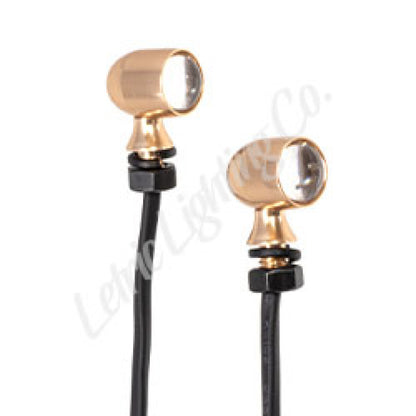 Letric Lighting 12mm Mini Red Running Red Turn Signal LED - Gold Anodized LLC-45CG-RR LLC-45CG-RR Photo - Primary