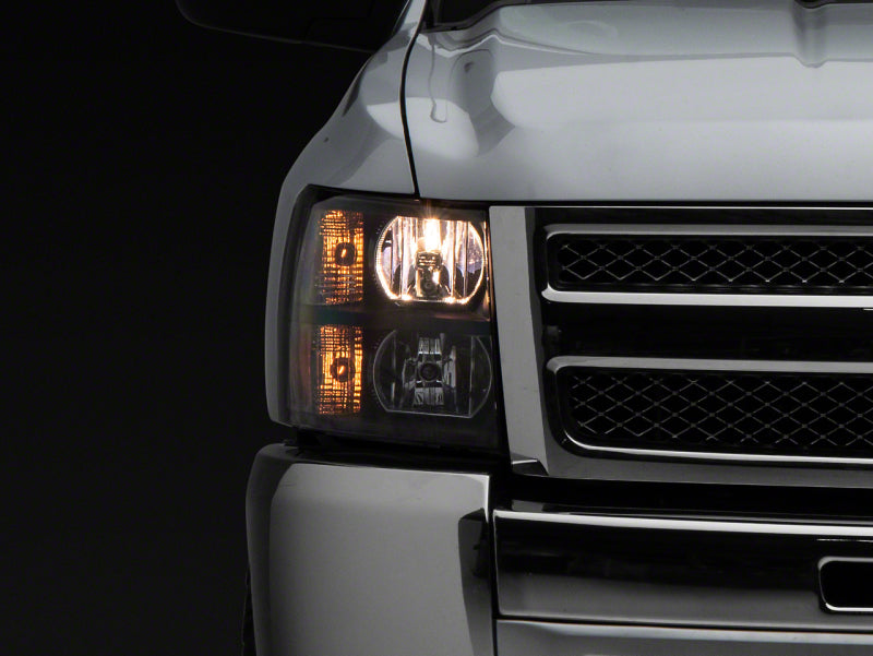 Raxiom 07-13 Chevrolet Silverado 1500 Euro Headlights- Blk Housing (Clear Lens) S112706 S112706 Photo - Primary