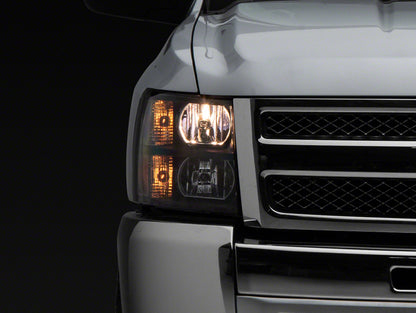 Raxiom 07-13 Chevrolet Silverado 1500 Euro Headlights- Blk Housing (Clear Lens) S112706 S112706 Photo - Primary
