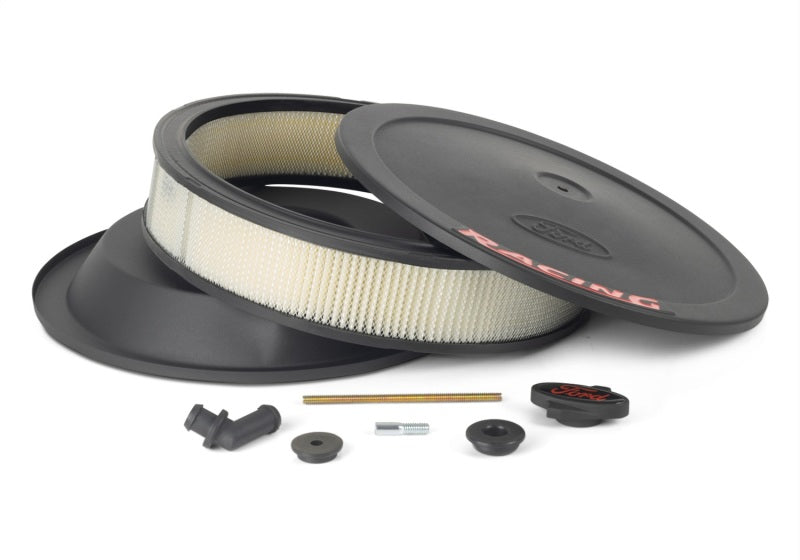 Ford Racing Air Cleaner Kit - Black Crinkle Finish w/ Red Emblem 302-352 302-352 Photo - Unmounted