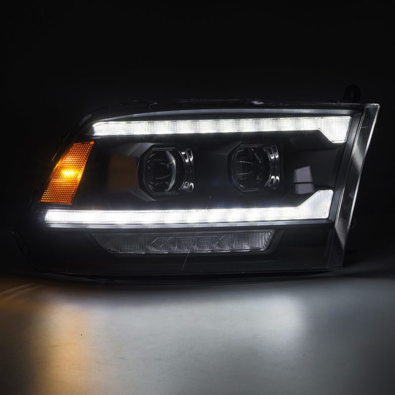 AlphaRex 09-18 Ram 1500/2500 PRO-Series Proj Headlights Black w/Sequential Signal and Top/Middle DRL 880561 880561 User 2