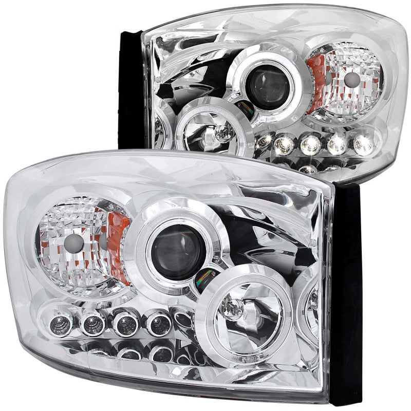 Anzo 2006-2008 Dodge Ram 1500 Projector Headlights w/ Halo Chrome 111210 Photo - Primary