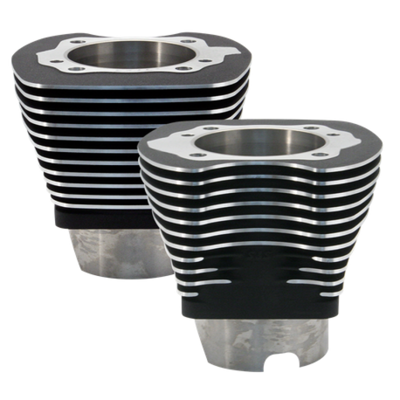 S&S Cycle 84-99 BT 4-1/8in Bore Cylinder Set For 117in V-Series Engine - Wrinkle Black 910-0261 910-0261 User 1