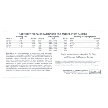 Edelbrock AVS2 Series Carburetor Calibration Kit 1948 Photo - Unmounted