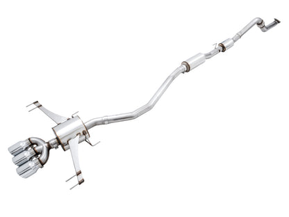 AWE Tuning 2017+ Honda Civic Type R Touring Edition Exhaust w/Front & Mid Pipes - Chrome Silver Tips 3015-42666 3015-42666 Photo - Primary