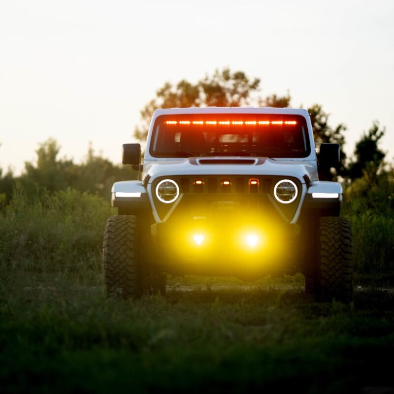KC HiLiTES FLEX ERA 3 Dual Mode SAE Fog Lights - 2-Light Master Kit for Jeep Aftermarket Bumpers 97147 97147 Photo - lifestyle view
