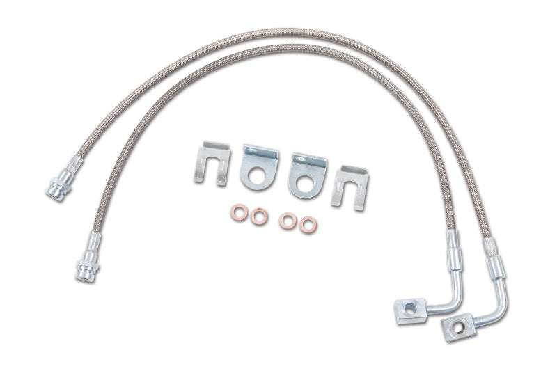 Zone Offroad 07-18 Jeep Wrangler JK Front 4-6in Stainles Barake Lines ZONJ5403 ZONJ5403 Photo - Primary