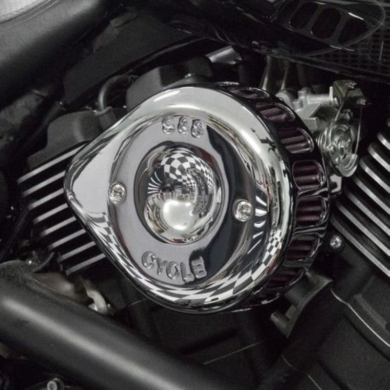 S&S Cycle 2014+ XG500/XG750 Models Stealth Air Cleaner Kit w/ Chrome Mini Teardrop Cover 170-0445C 170-0445C Photo - Primary