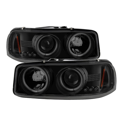 Spyder GMC Sierra 1500/2500 99-06 Projector Headlights CCFL Halo LED Blk Smke PRO-YD-CDE00-CCFL-BSM 5078704 5078704 Photo - Primary