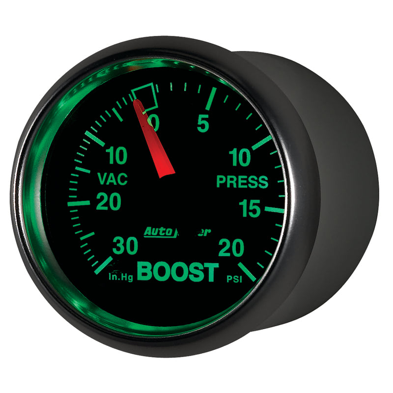 Autometer Gauge, Vac/Boost, 2 1/16", 30inHg-20 Psi, Mechanical, Gs 3807 User 3