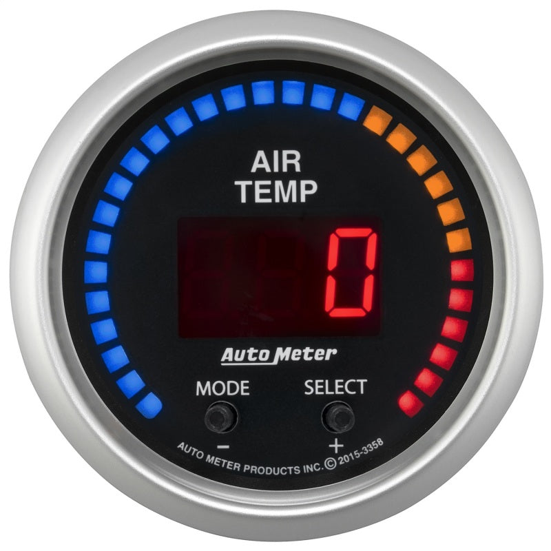Autometer Gauge, Air Temp, Dual, 2 1/16", 0-300 Deg F, Digital, Sport-Comp 3358 User 1
