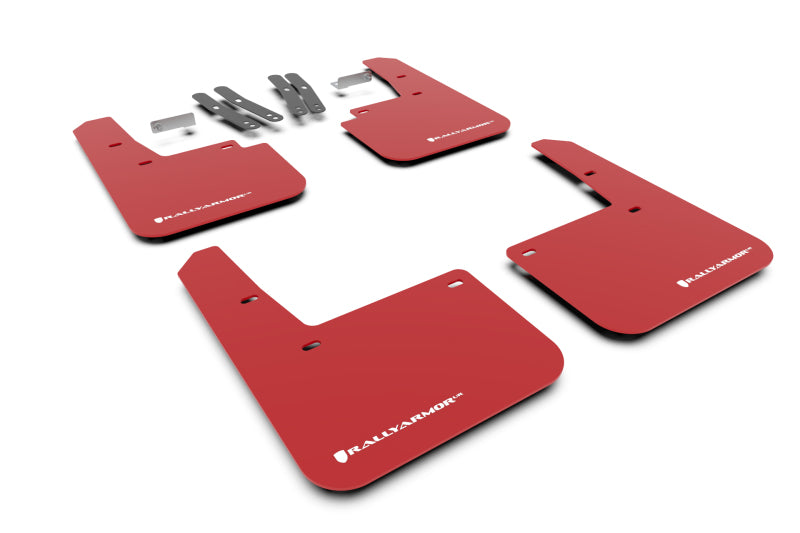 Rally Armor 18-22 Hyundai Kona Red UR Mud Flap White Logo MF63-UR-RD/WH MF63-UR-RD/WH Photo - Primary