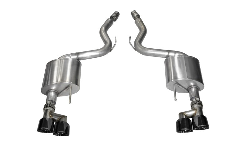 Corsa Performance Axle Back Exhaust Black Quad Tips for 15-16 Ford Mustang GT 5.0 3in 14334BLK Photo - Primary