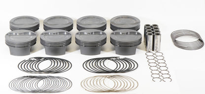 Mahle MS Piston Set SBF Inv 364cid 4.125in Bore 3.400stk 5.400in Rod .927 Pin -16cc 9.4 CR Set of 8 930247925 930247925 Photo - Primary