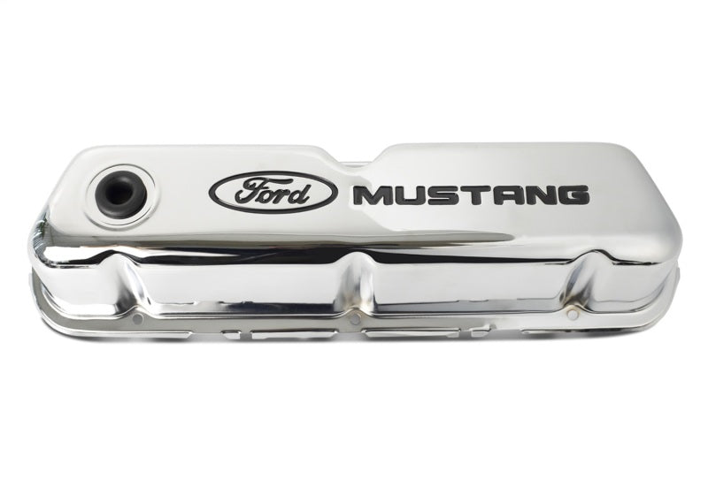 Ford Chrome Steel Valve Cover Set w/Mustang Logo FRD302-100 302-100 Photo - Unmounted