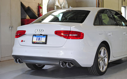 AWE Tuning Audi B8.5 S4 3.0T Track Edition Exhaust - Chrome Silver Tips (102mm) 3020-42026 3020-42026 Photo - Mounted