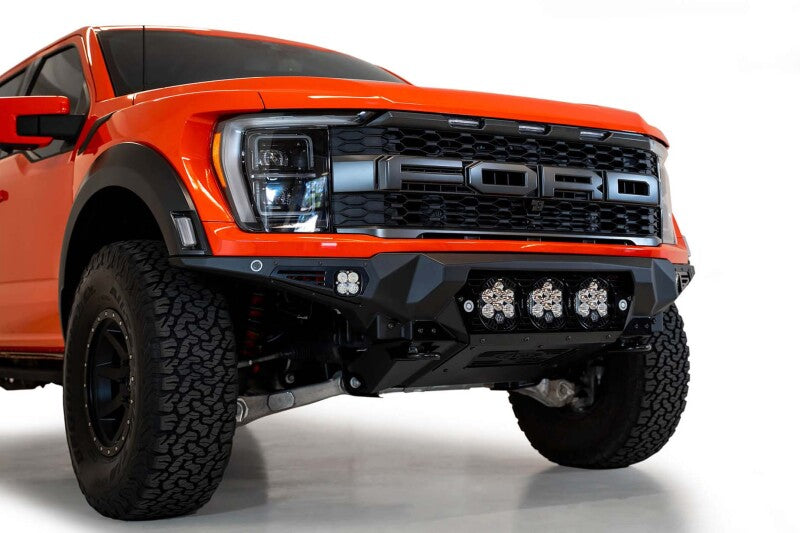 Addictive Desert Designs 2021+ Ford Raptor Bomber Front Bumper w/ 3 Baja Designs LP6 Light Mounts F210014100103 F210014100103 Photo - Primary
