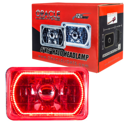 ORACLE Lighting Oracle Pre-Installed Lights 4x6 IN. Sealed Beam - Red Halo 6909-003 6909-003 Photo - Close Up