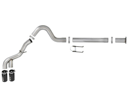aFe Power 11-14 Ford F250/F350 6.7L Diesel Rebel XD 4in 409 SS DPF-Back Exhaust System - Black Tips 49-43120-B 49-43120-B Photo - Unmounted