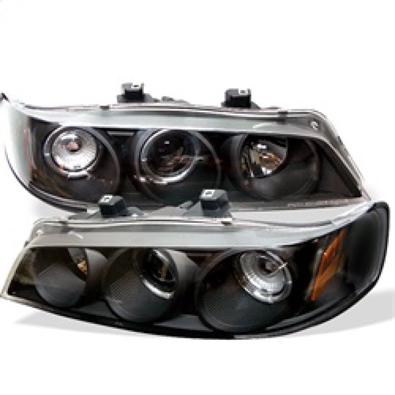 Spyder Honda Accord 94-97 1PC Projector Headlights LED Halo Amber Reflctr Blk PRO-YD-HA94-AM-BK 5010698 5010698 Photo - Primary