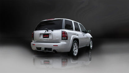 Corsa Performance 06-08 Chevrolet Trailblazer SS 6.0L V8 Black Sport Cat-Back Exhaust 14256BLK Photo - Mounted