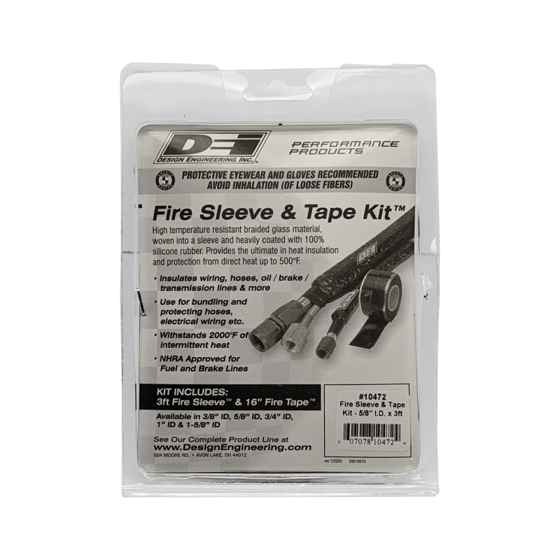 DEI Fire Sleeve and Tape Kit 5/8in I.D. x 3ft 10472 10472 Photo - Unmounted