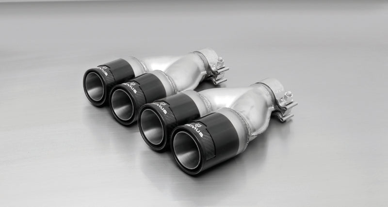 Remus 2006 Peugeot 207 1.4L/1.6L 84mm Black Chrome Straight w/Carbon Insert Tail Pipe Set 0010 84CB 0010 84CB Photo - Primary