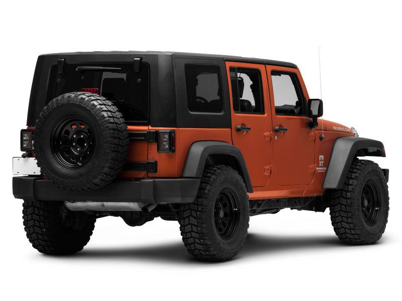 Raxiom 07-18 Jeep Wrangler JK Axial Series Vision LED Tail Lights- Black Housing (Smoked Lens) J130808 J130808 Photo - Close Up