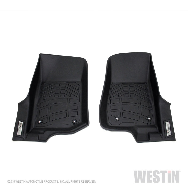 Westin 2018-2019 Jeep Wrangler JL Wade Sure Fit Floor Liners Front - Black 72-110102 72-110102 Photo - Primary