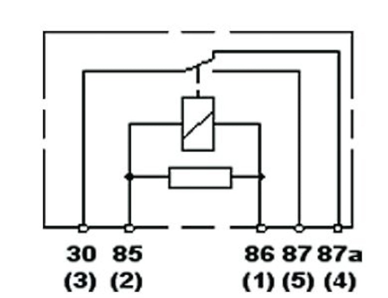 Hella Relay 12V 20/40A Spdt Res Wthr 007794327 007794327 Technical Drawing