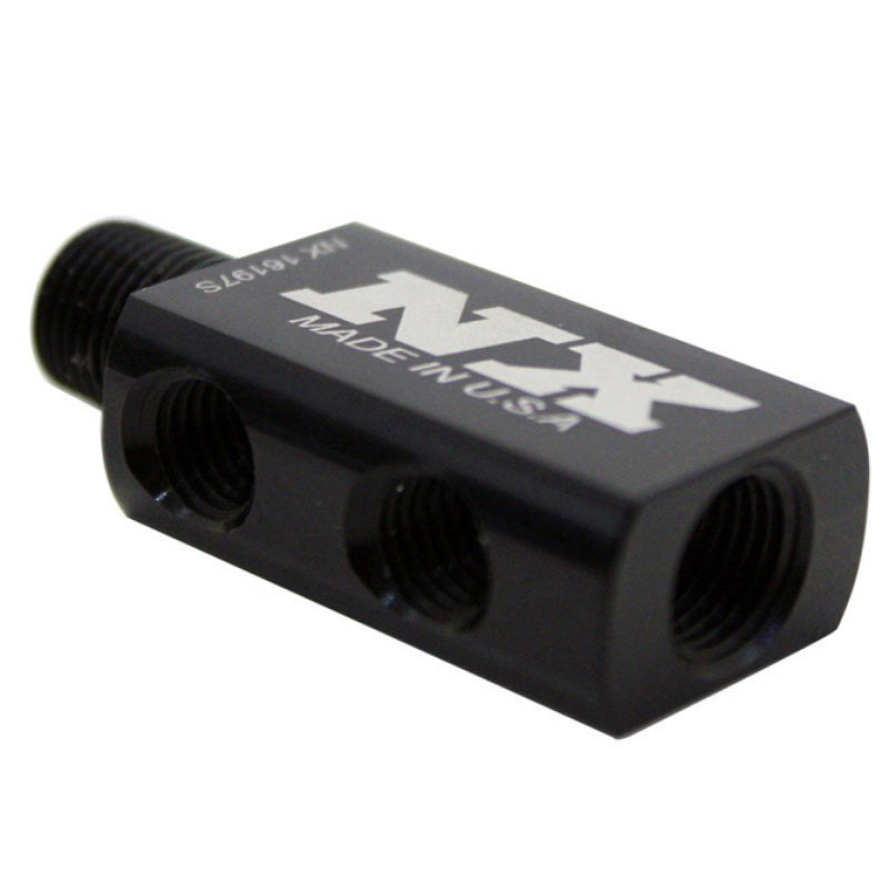 Nitrous Express Compact Distribution Block; w/ Gauge Port 16197S Photo - Primary