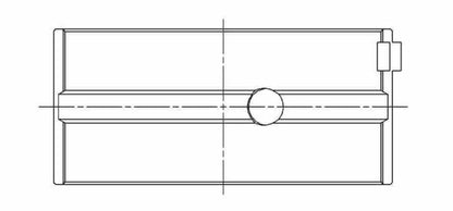 ACL BMC Mini Inline 4 (from 1983 up) .25mm Oversized High Performance Main Bearing Set 3M2205H-.25 3M2205H-.25 Technical Drawing